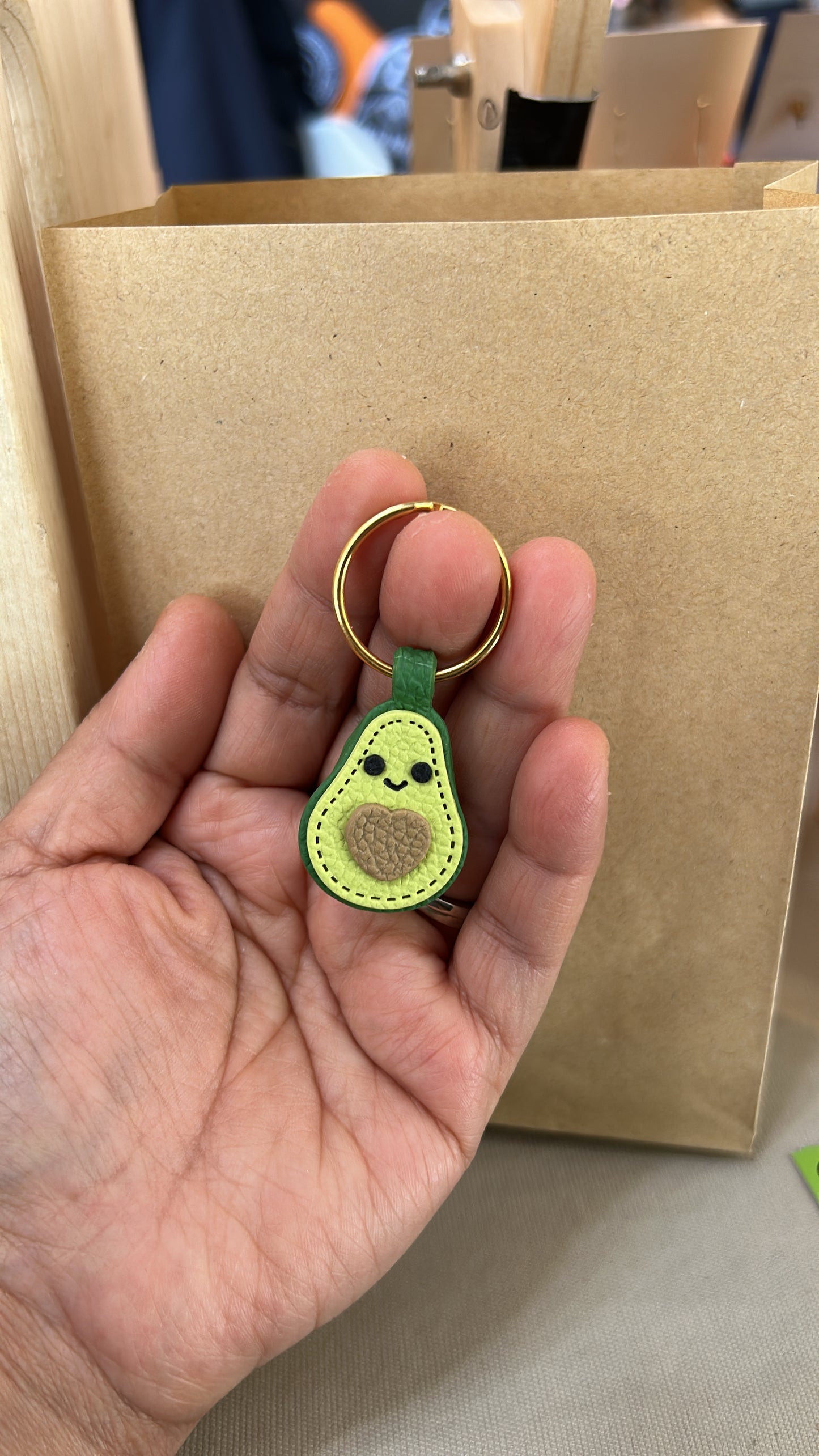 Avocado keychain