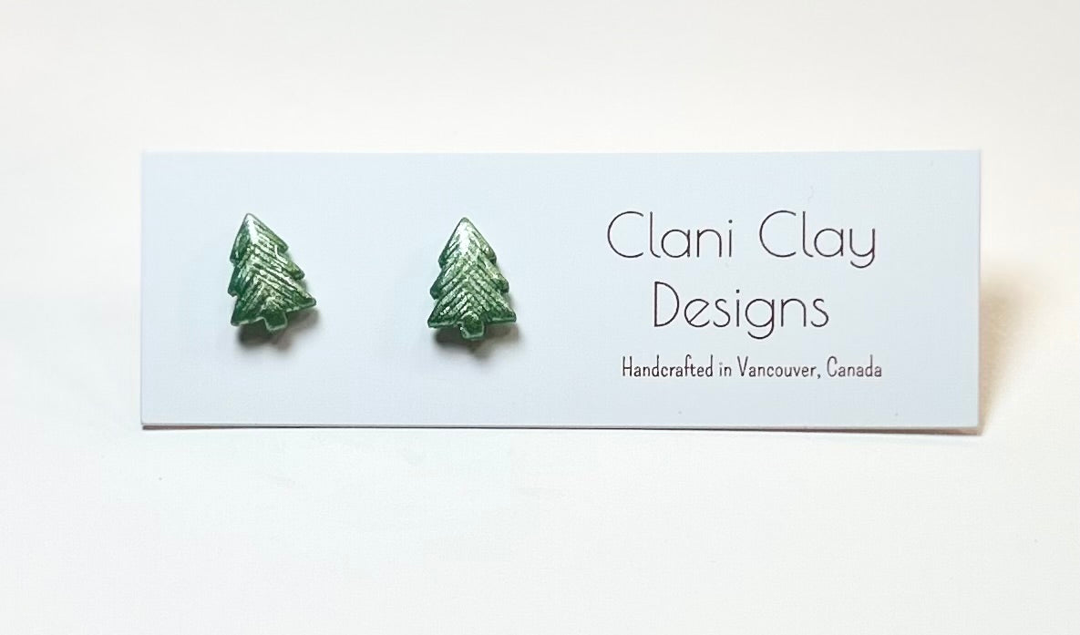 Tiny Christmas Tree Stud