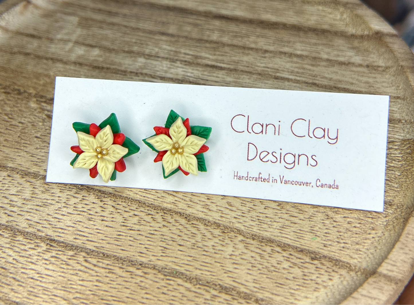 Poinsettia Stud