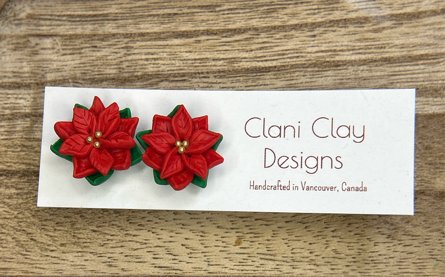 Poinsettia Stud