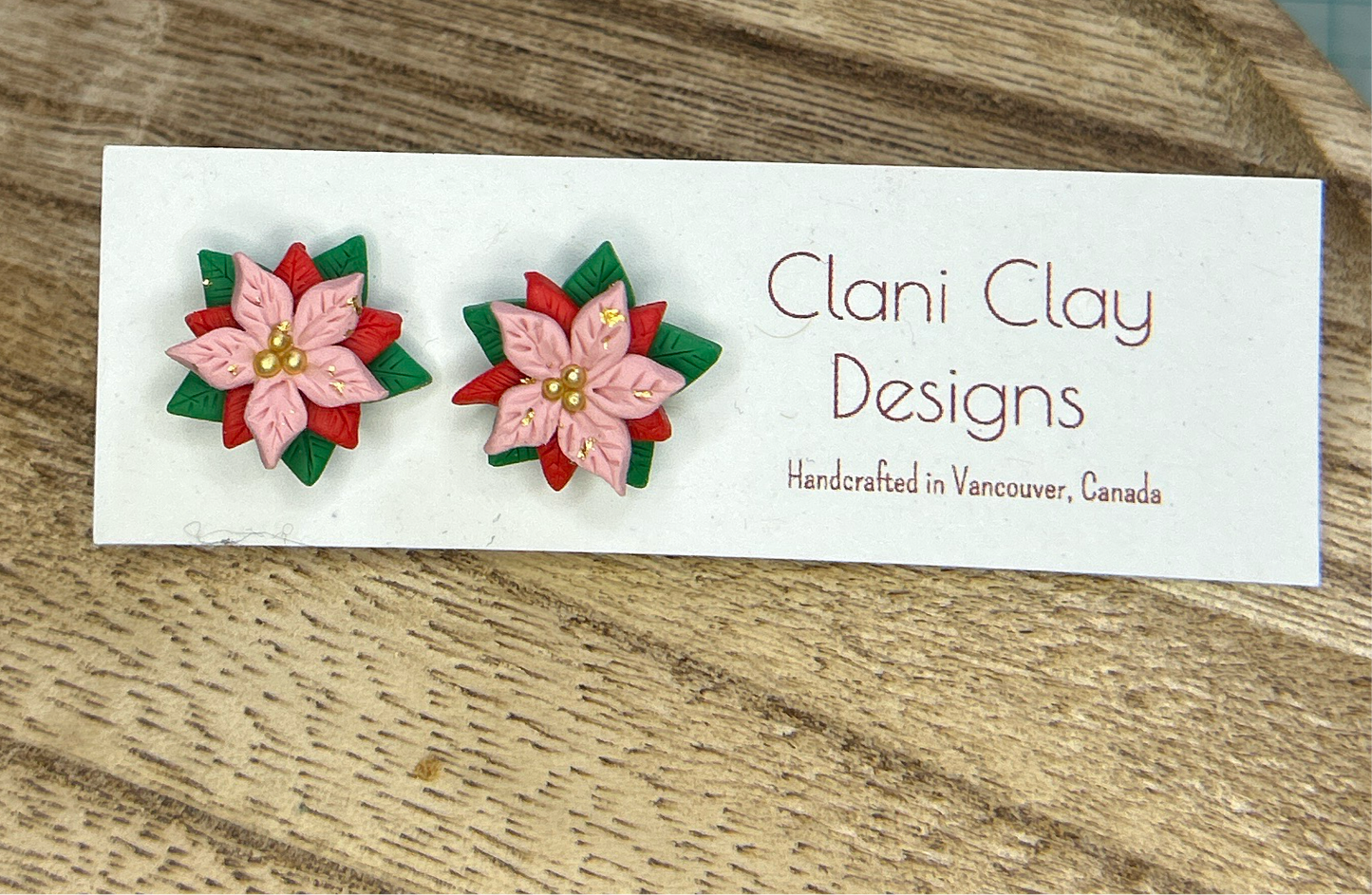 Poinsettia Stud