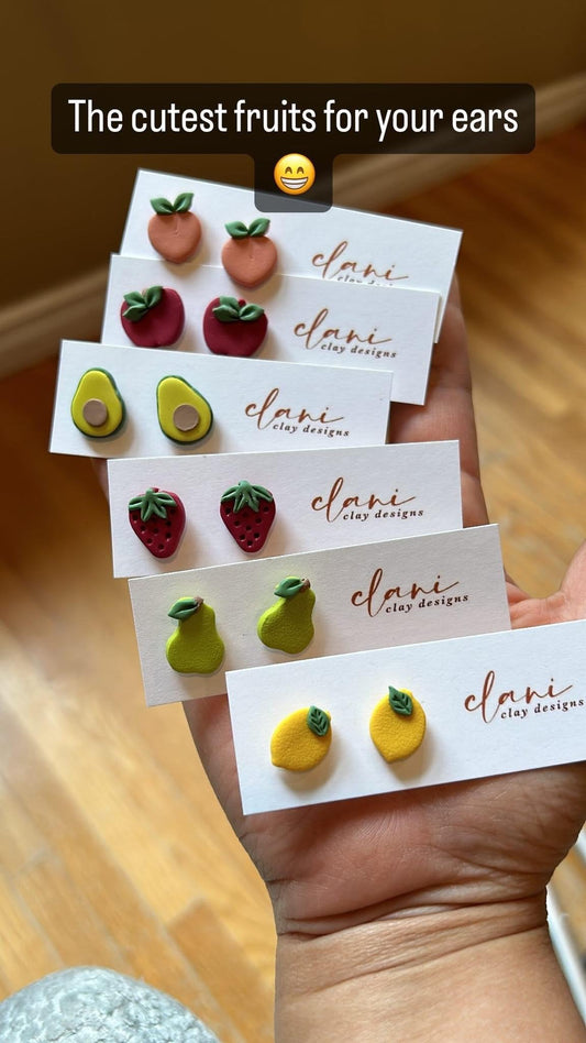 Summer Fruit Stud Earrings